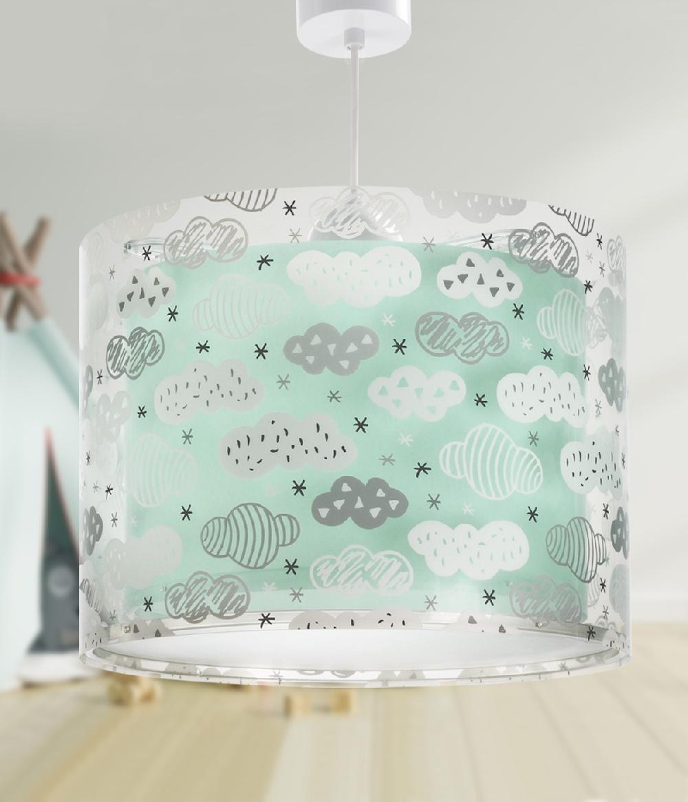 Dansi Lámpara de techo infantil Clouds Nube verde