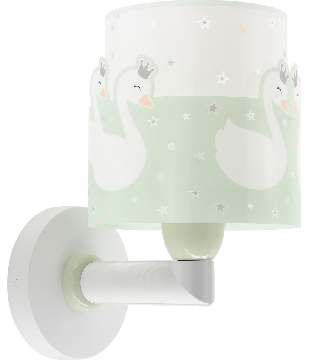 Dansi Aplique de pared infantil Sweet Love Cisnes Verde Devoluciones gratuitas