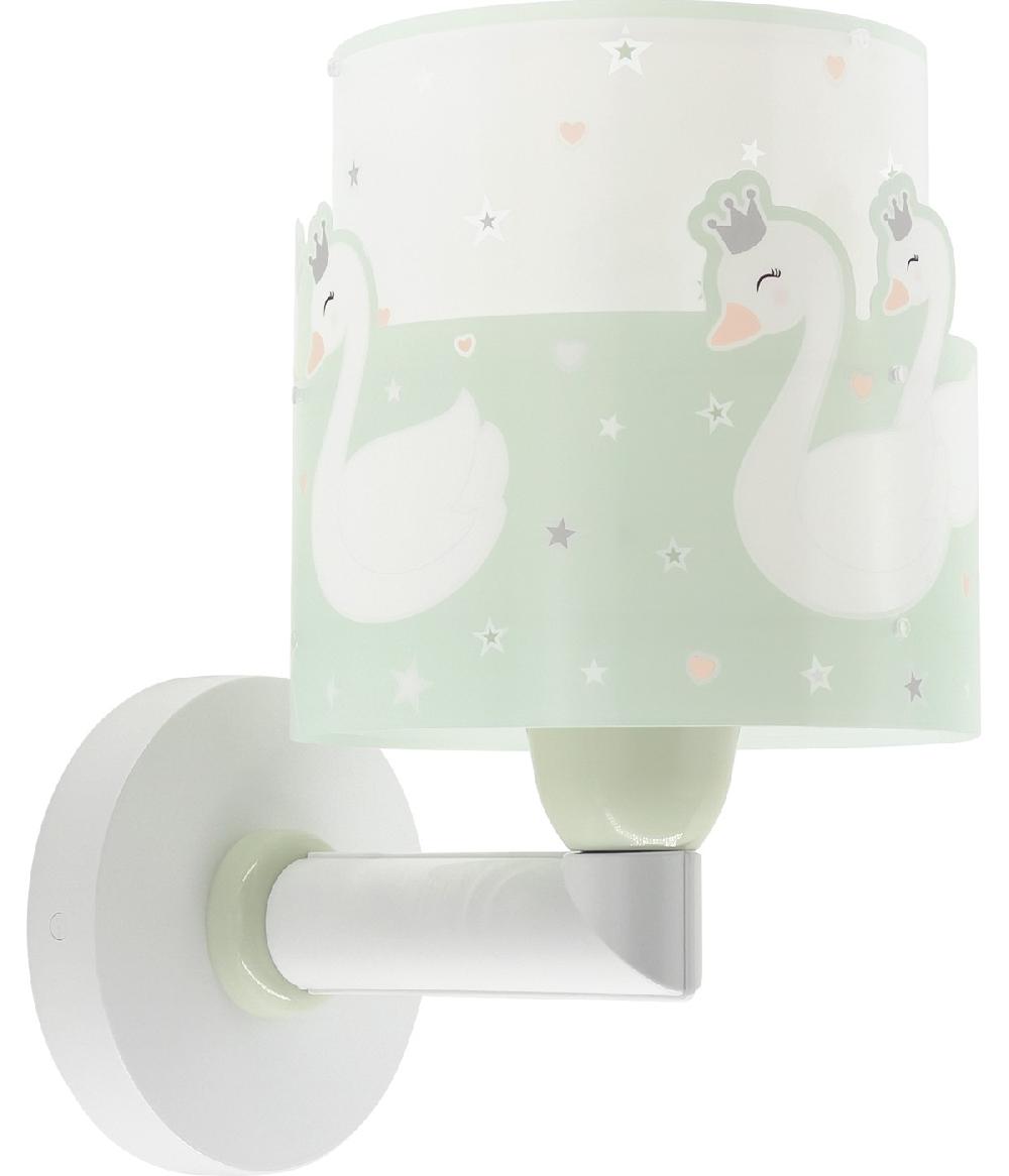 Dansi Aplique de pared infantil Sweet Love Cisnes Verde Devoluciones gratuitas