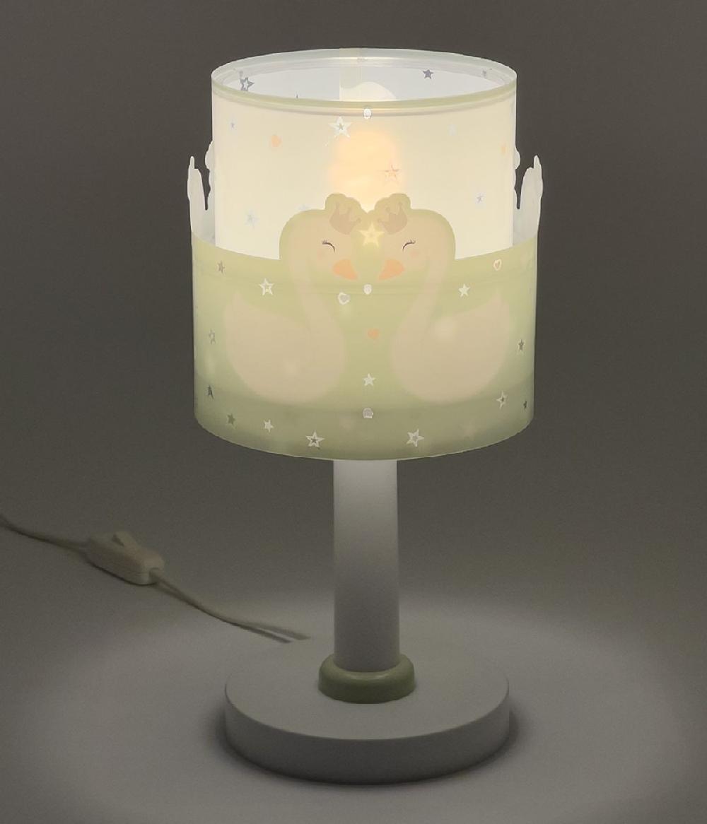 Dansi Lámpara de mesa infantil Sweet Love Cisnes Verde 2025