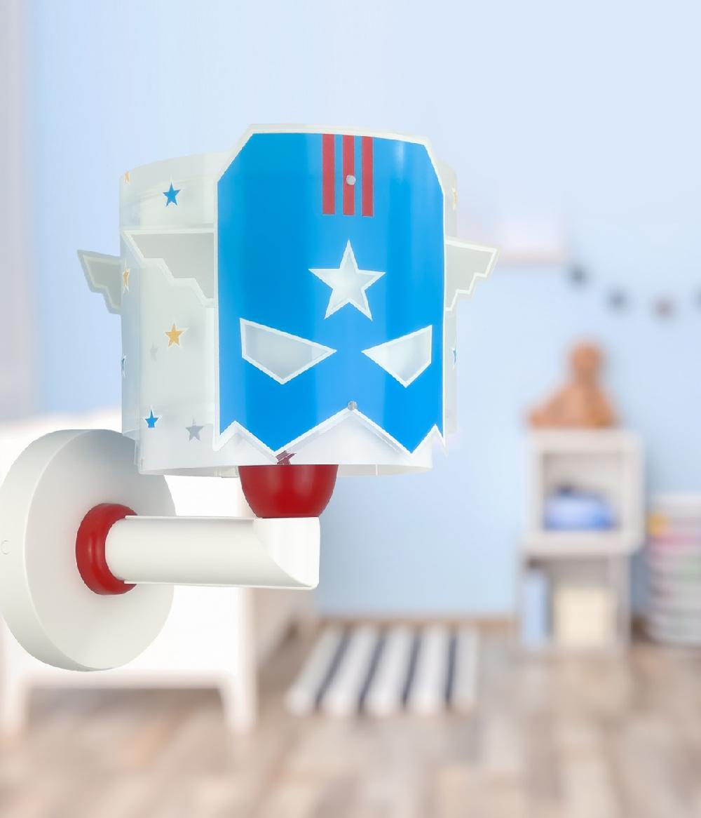 Dansi Aplique de pared infantil Blue Hero Rebajas