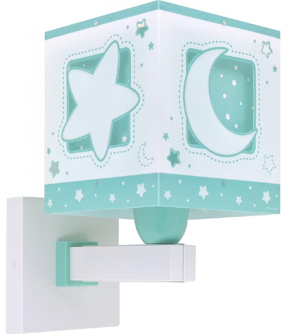 Dansi Aplique de pared infantil Moonlight Luna y Estrellas verde Últimos 3 días
