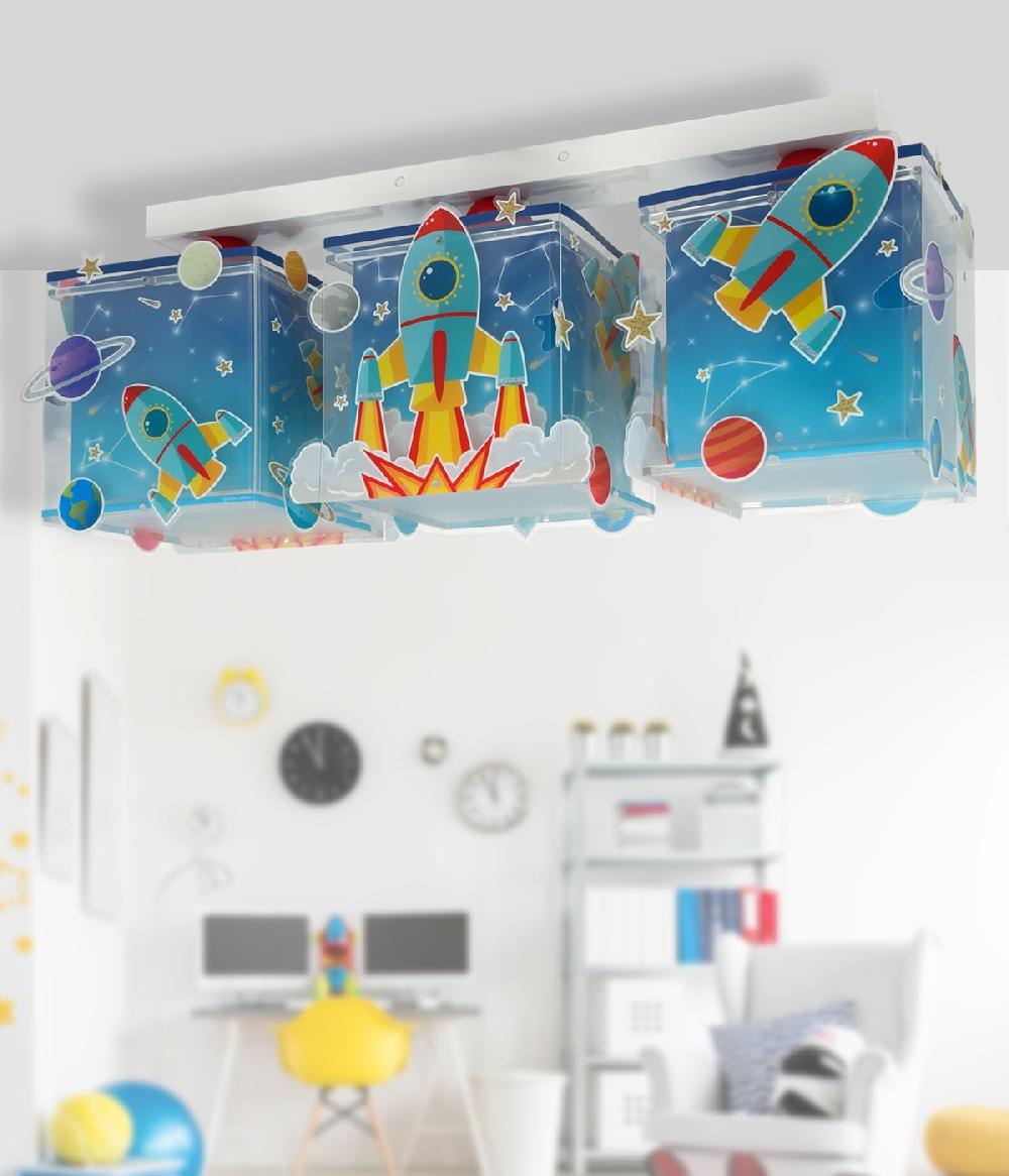 Dansi Plafón de techo 3 luces infantil Cohete Rocket Libre de impuestos