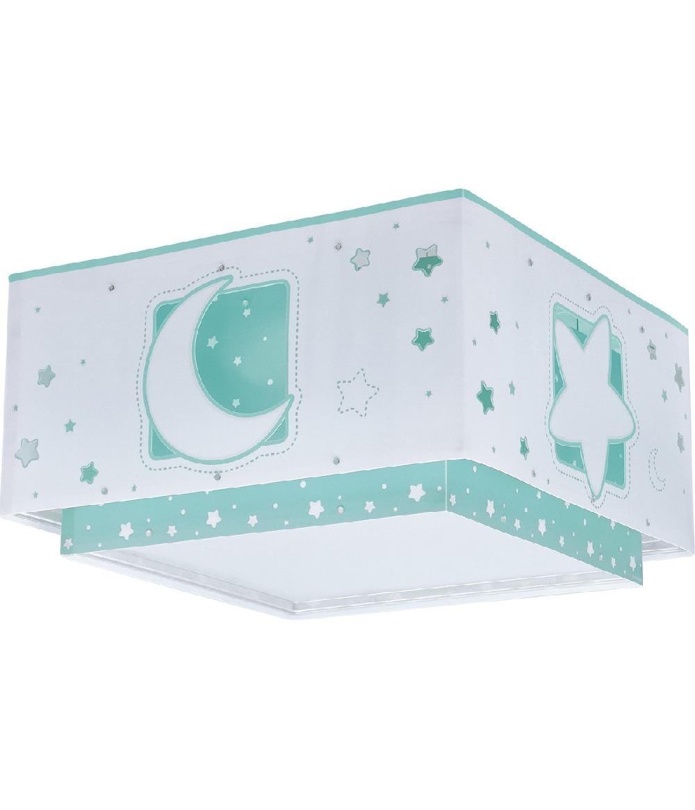 Dansi Plafón infantil Moonlight Luna y Estrellas verde Descuentos del mes
