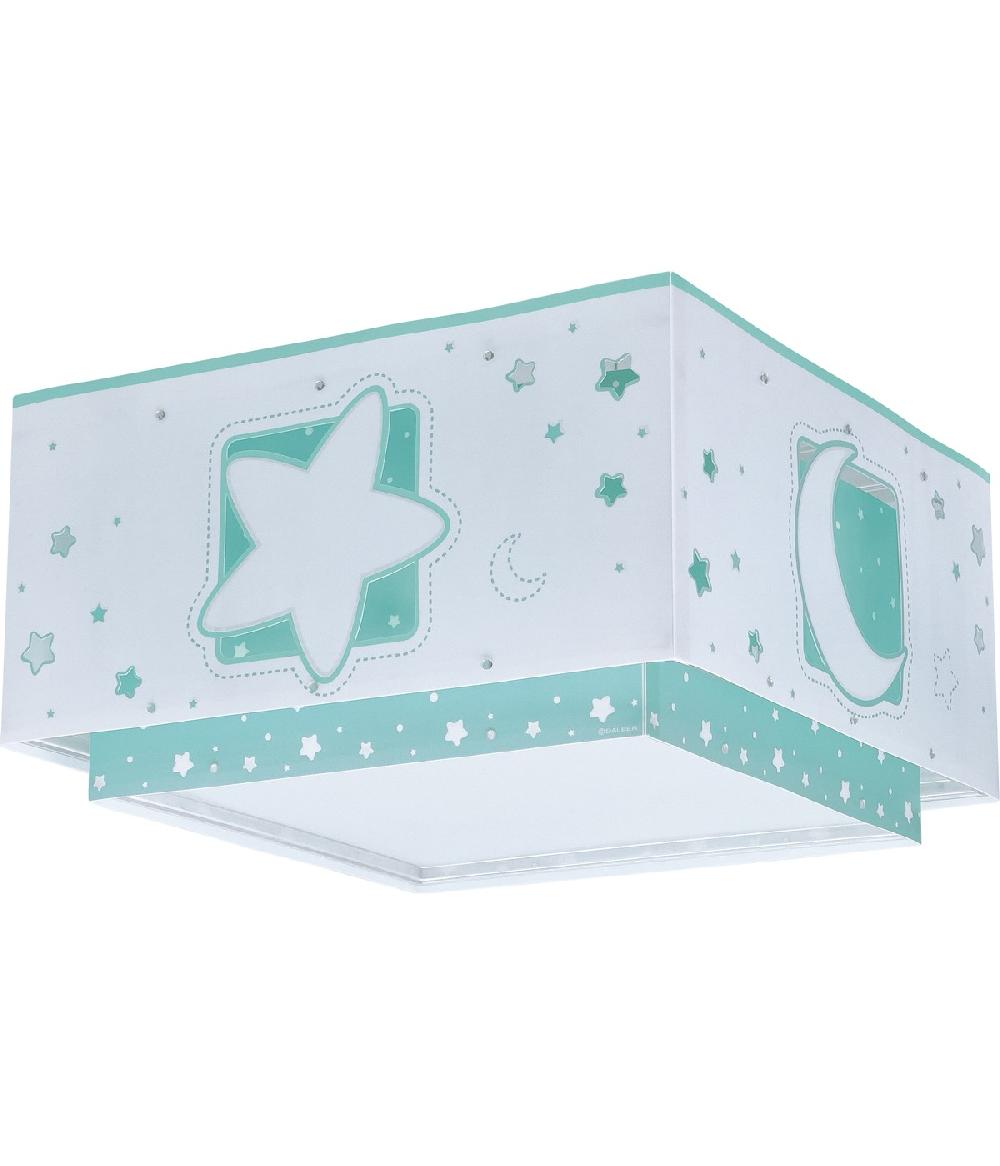 Dansi Plafón infantil Moonlight Luna y Estrellas verde Descuentos del mes