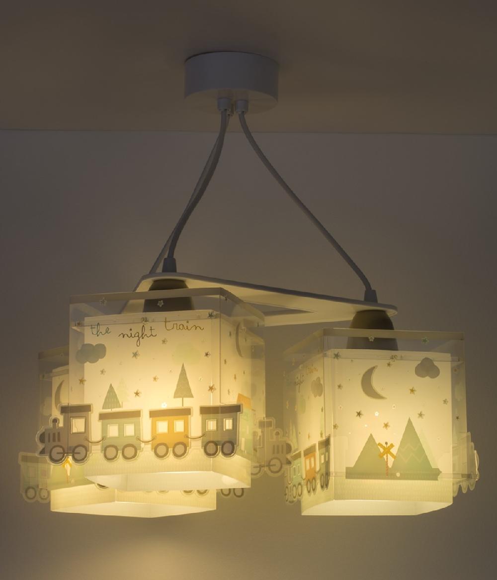 Dansi Lámpara de techo 3 luces infantil The Night Train Tren Gran oferta