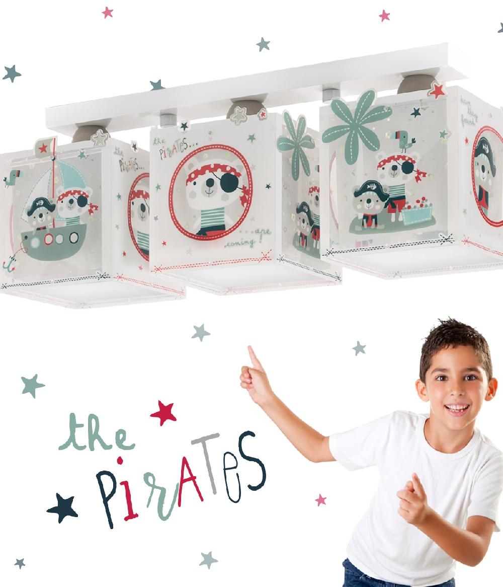 Dansi Plafón de techo 3 Luces infantil The Piratas