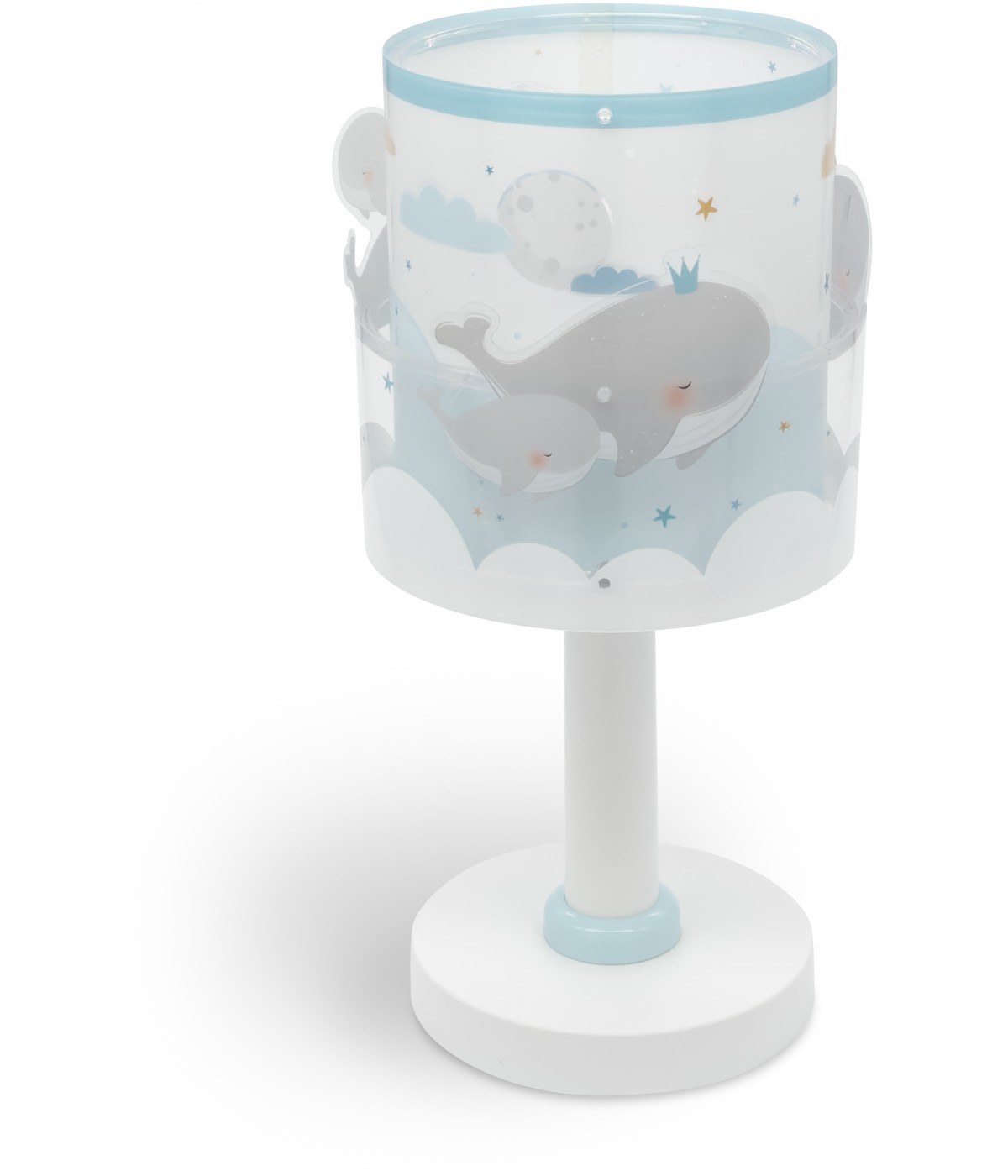 Dansi Lámpara de mesa infantil Whale Dreams Ballenas azul Precio de fábrica