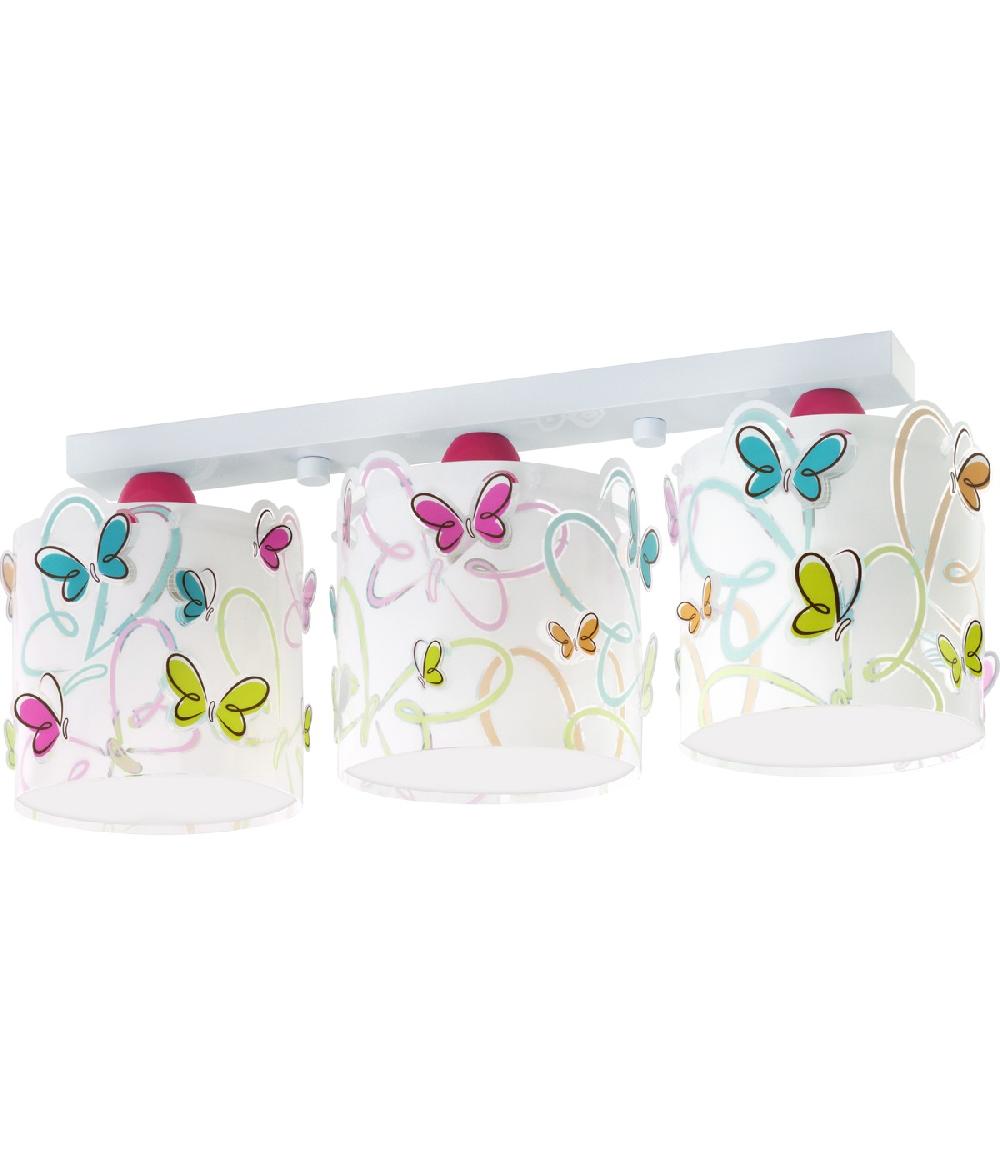 Dansi Plafón de techo 3 luces Butterfly Mariposas Promoción trimestral