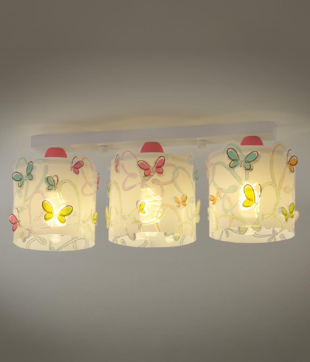 Dansi Plafón de techo 3 luces Butterfly Mariposas Promoción trimestral