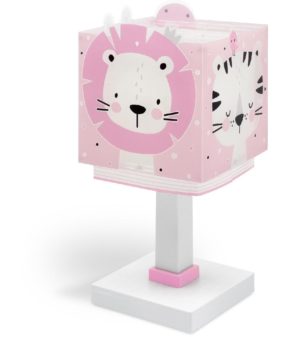 Dansi Lámpara de mesa infantil Baby Jungle animales bosque rosa Libre de impuestos
