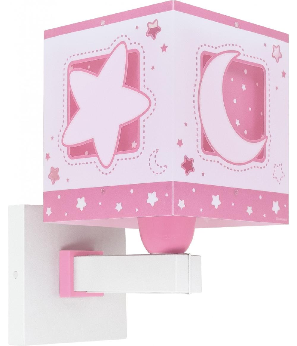 Dansi Aplique de pared infantil Moonlight Luna y Estrellas rosa Rebajas de fin de temporada