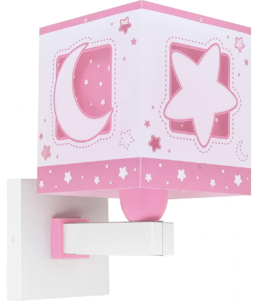Dansi Aplique de pared infantil Moonlight Luna y Estrellas rosa Rebajas de fin de temporada
