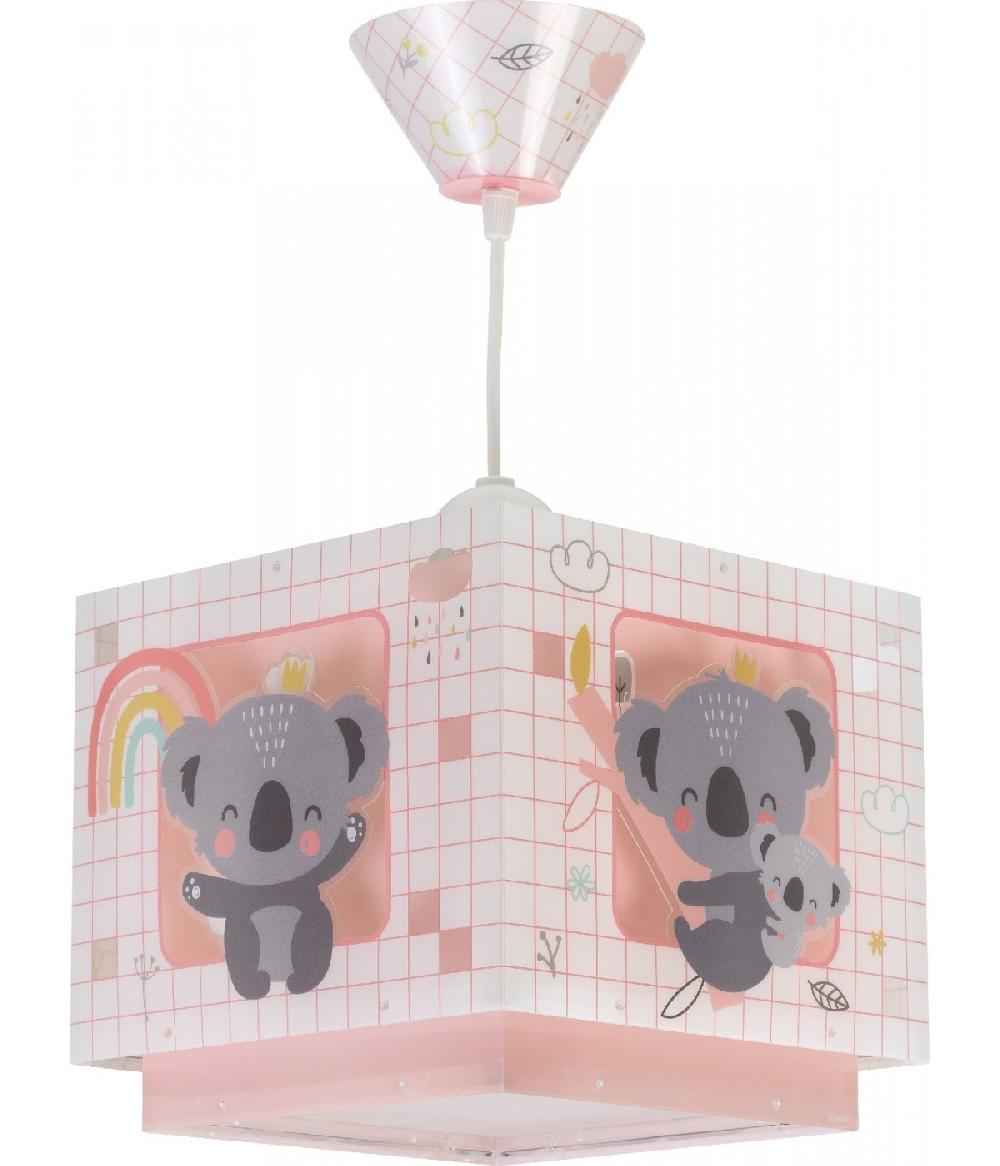 Dansi Lámpara de techo infantil Koala rosa