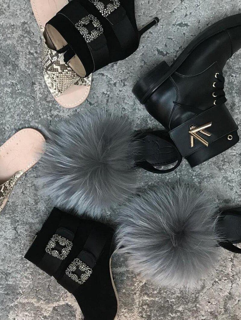 Del rio london Classic Finn raccoon flats grey - suede slingback Rebajas baratas