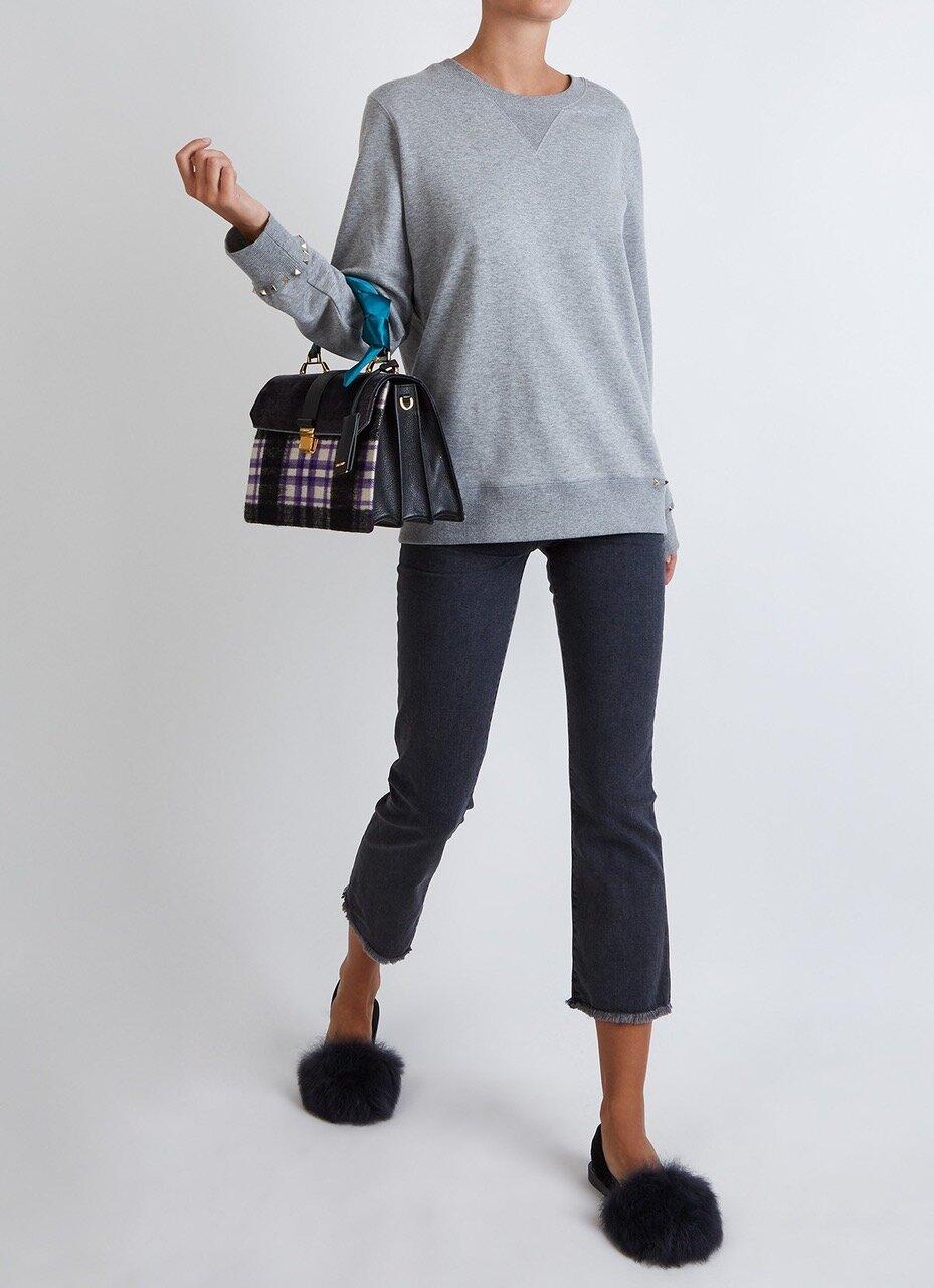 Del rio london Classic Tuscan lamb flats slate - suede slingback Tienda