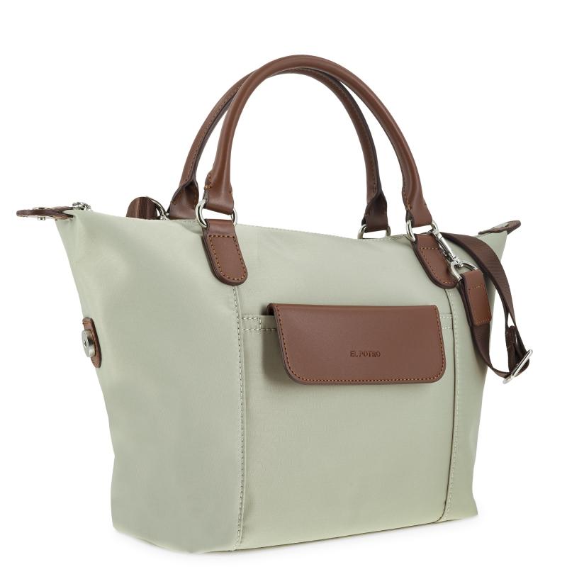 El potro Bolso cesta pequeño beige-El Potro Último día