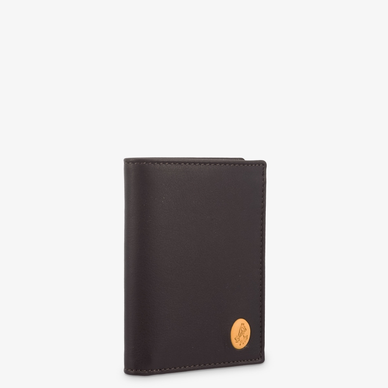 El potro Cartera hombre en piel vacuno color marrón/mostaza-Tribeca En línea