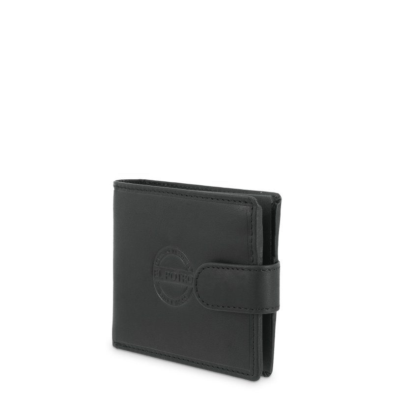 El potro Cartera monedero exterior de hombre en piel vacuno negro Legitimo-E L P O T R O Ofertas