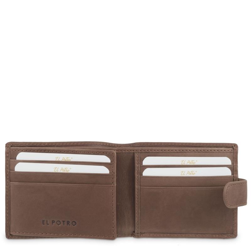 El potro Cartera monedero exterior de hombre en piel vacuno cuero Legitimo-E L P O T R O En oferta