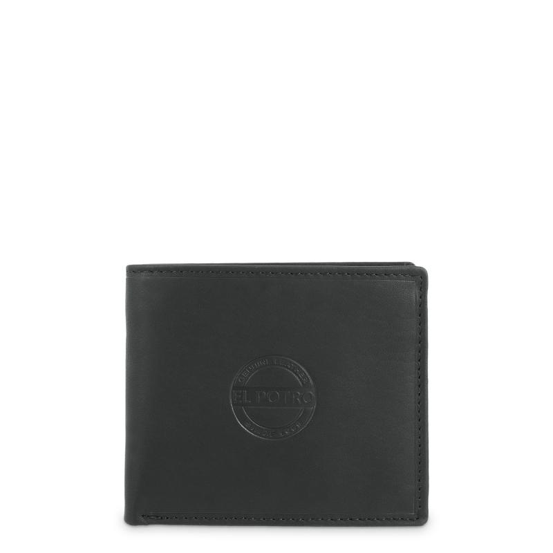El potro Cartera tarjetero de hombre en piel vacuno negro Legitimo-E L P O T R O