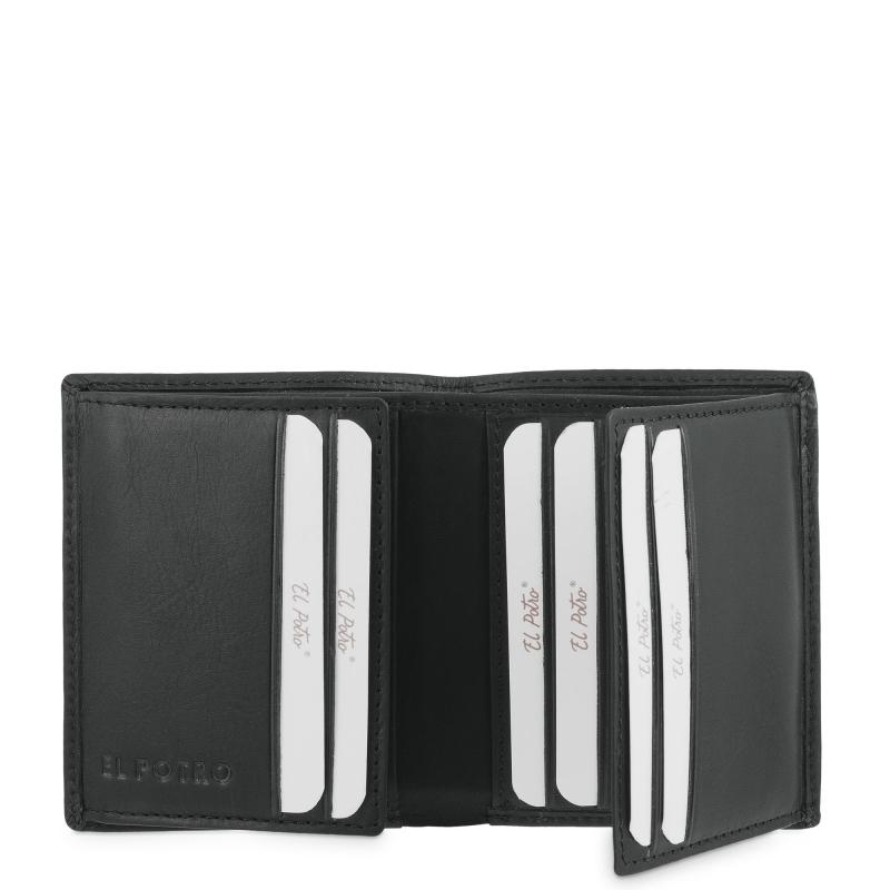 El potro Cartera tarjetero de hombre en piel vacuno negro Legitimo-E L P O T R O Tienda