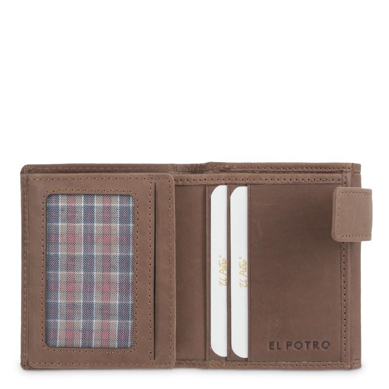 El potro Cartera con monedero exterior de hombre en piel vacuno cuero Legitimo-E L P O T R O Rebajas top