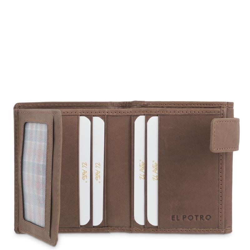 El potro Cartera con monedero exterior de hombre en piel vacuno cuero Legitimo-E L P O T R O Rebajas top