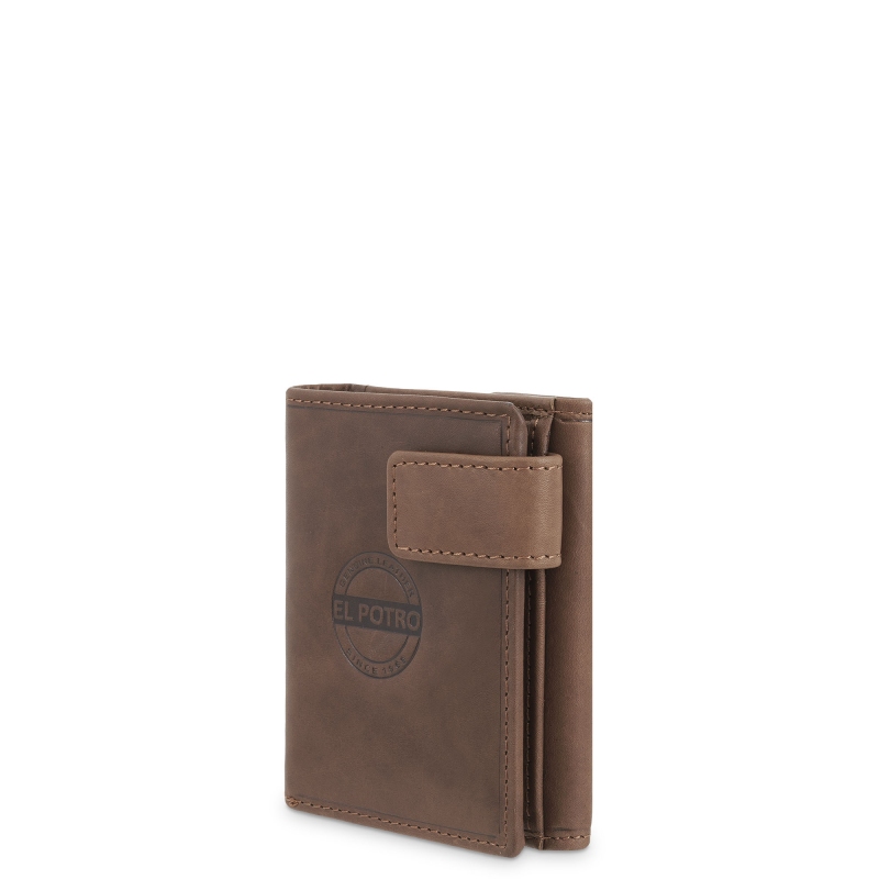 El potro Cartera con monedero exterior de hombre en piel vacuno cuero Legitimo-E L P O T R O Rebajas top