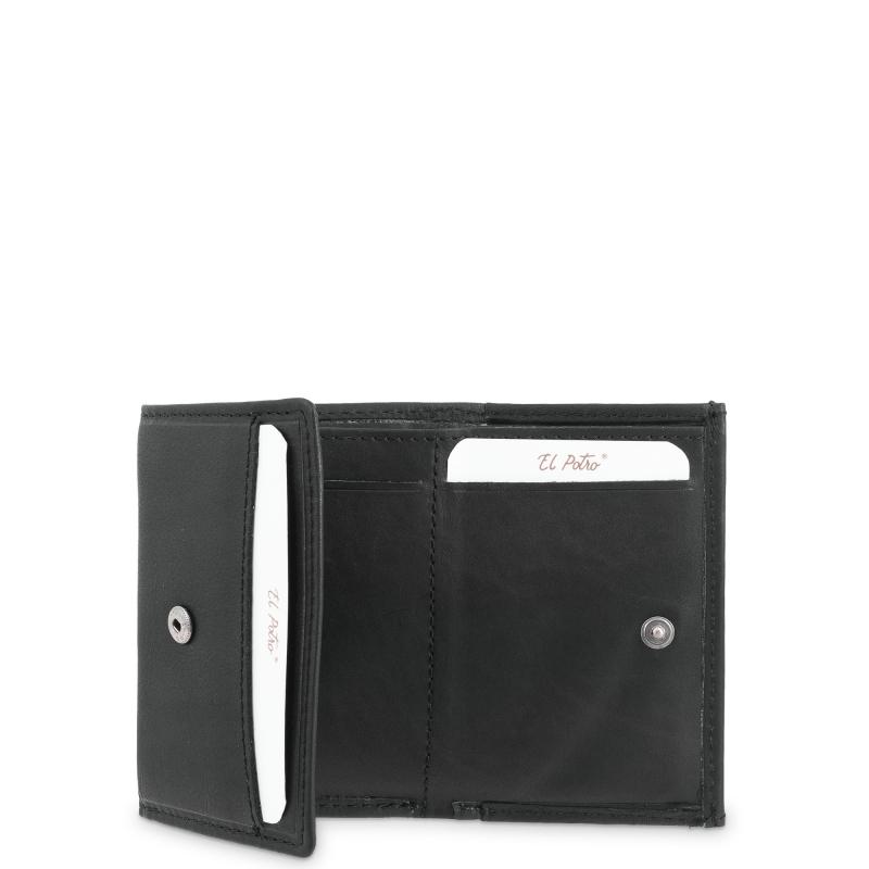 El potro Cartera con monedero interior de hombre en piel vacuno negro Legitimo-E L P O T R O Envío gratis