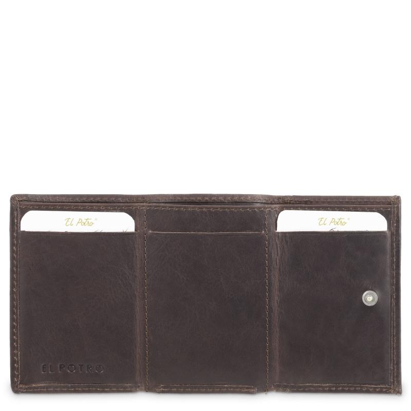 El potro Cartera con monedero interior de hombre en piel vacuno marrón Legitimo-E L P O T R O Oferta especial