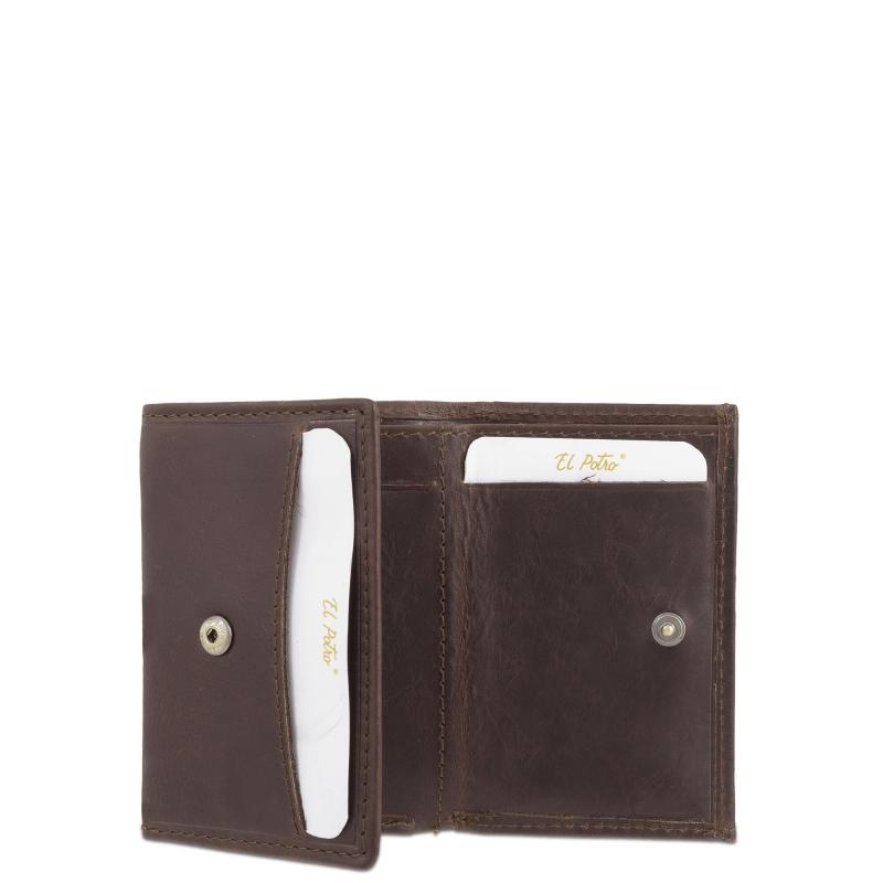 El potro Cartera con monedero interior de hombre en piel vacuno marrón Legitimo-E L P O T R O Oferta especial