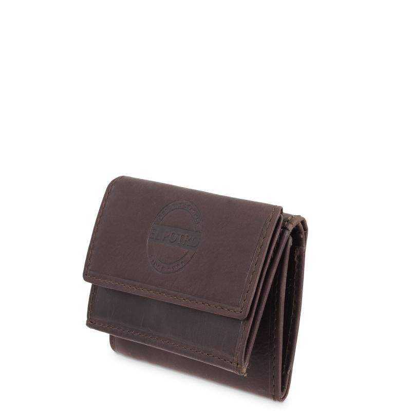 El potro Cartera con monedero interior de hombre en piel vacuno marrón Legitimo-E L P O T R O Oferta especial