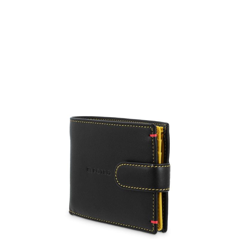 El potro Cartera monedero interior de hombre en piel vacuno negro -E L P O T R O ÚLTIMAS EDICIONES