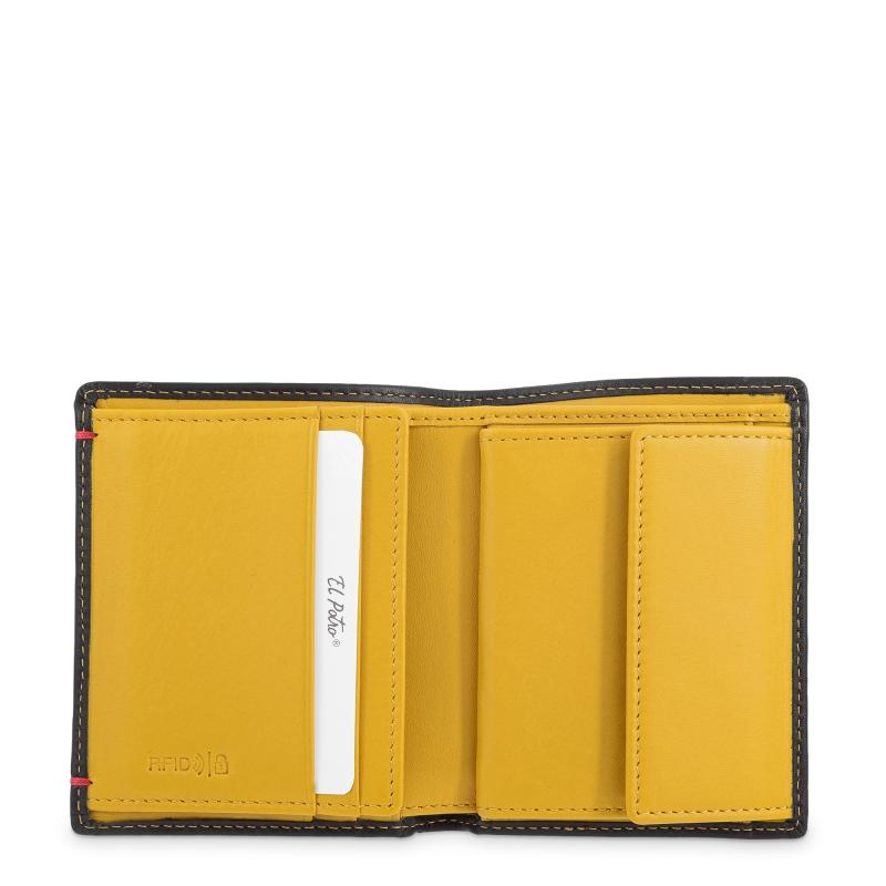 El potro Cartera monedero interior de hombre en piel vacuno negro -E L P O T R O Oferta especial de fábrica