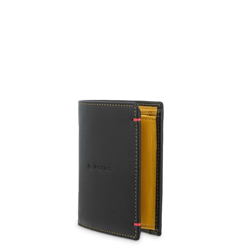 El potro Cartera monedero interior de hombre en piel vacuno negro -E L P O T R O Oferta especial de fábrica