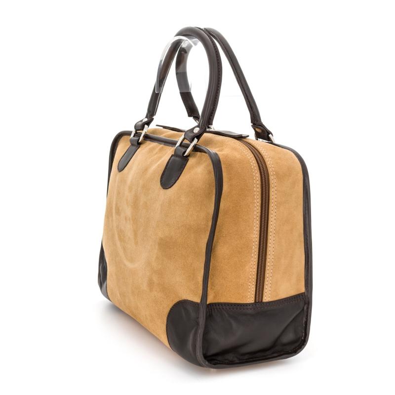 El potro Bolso Bowling mujer en piel vacuno color camel - Caza Tienda de fábrica