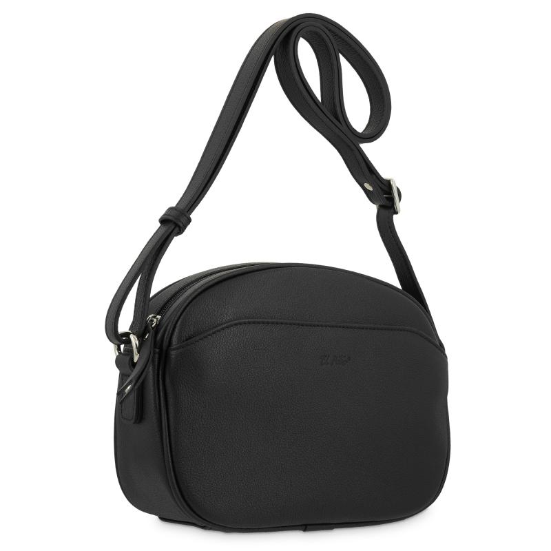 El potro Bolso bandolera pequeño 2 y guantera con cremalleras piel vacuno color negro-E L P O T R O Libre de impuestos