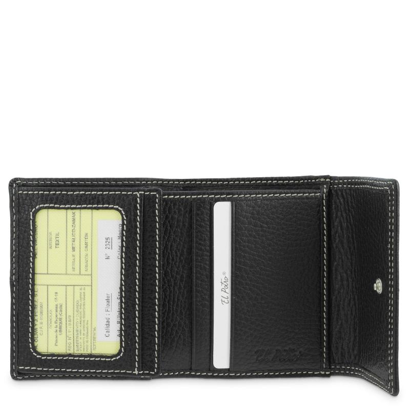 El potro Cartera solapa pequeño mujer en piel vacuno color negro- Floater Ofertas de temporada