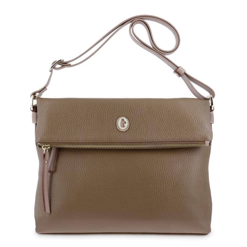 El potro Bolso bandolera de mujer en piel vacuno color cuero- Oasis
