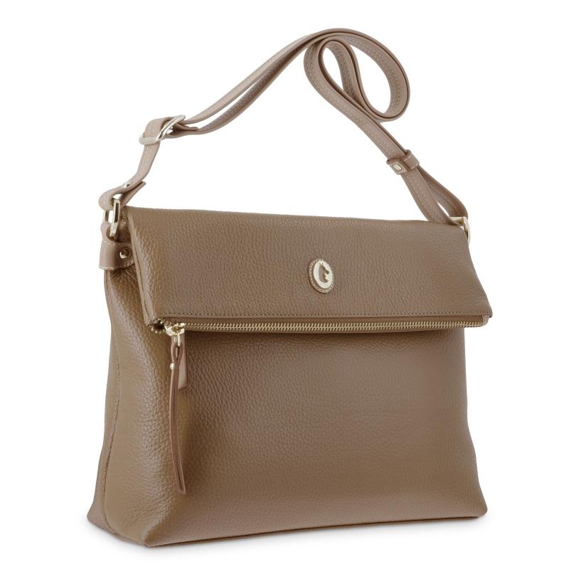 El potro Bolso bandolera de mujer en piel vacuno color cuero- Oasis 2025