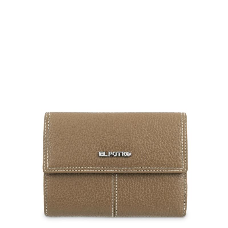 El potro Cartera solapa mujer en piel vacuno color cuero - Floater