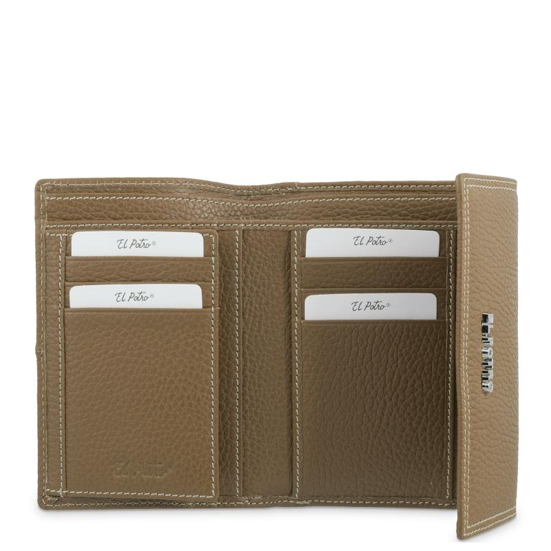 El potro Cartera solapa mujer en piel vacuno color cuero - Floater Outlet online