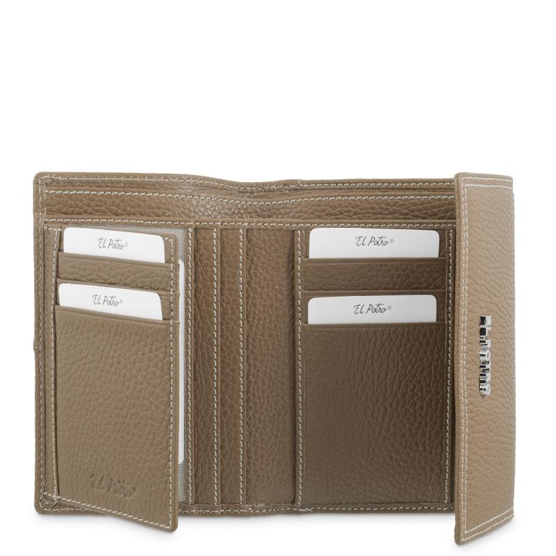 El potro Cartera solapa mujer en piel vacuno color cuero - Floater Outlet online