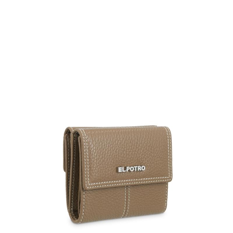 El potro Cartera solapa pequeño mujer en piel vacuno color cuero- Floater Ofertas