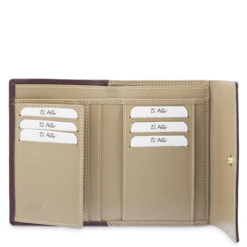 El potro Cartera mediana mujer en piel vacuno color burdeos-El Potro Ventas relámpago