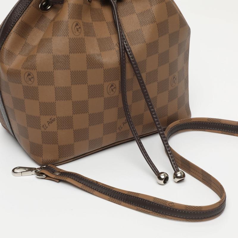El potro Bolso Saco mujer en lona y piel vacuno color moca - Chess 2025