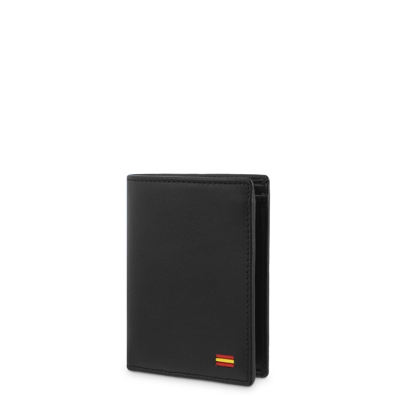 El potro Cartera tarjetero de hombre en piel vacuno negro nación-E L P O T R O Mejor oferta