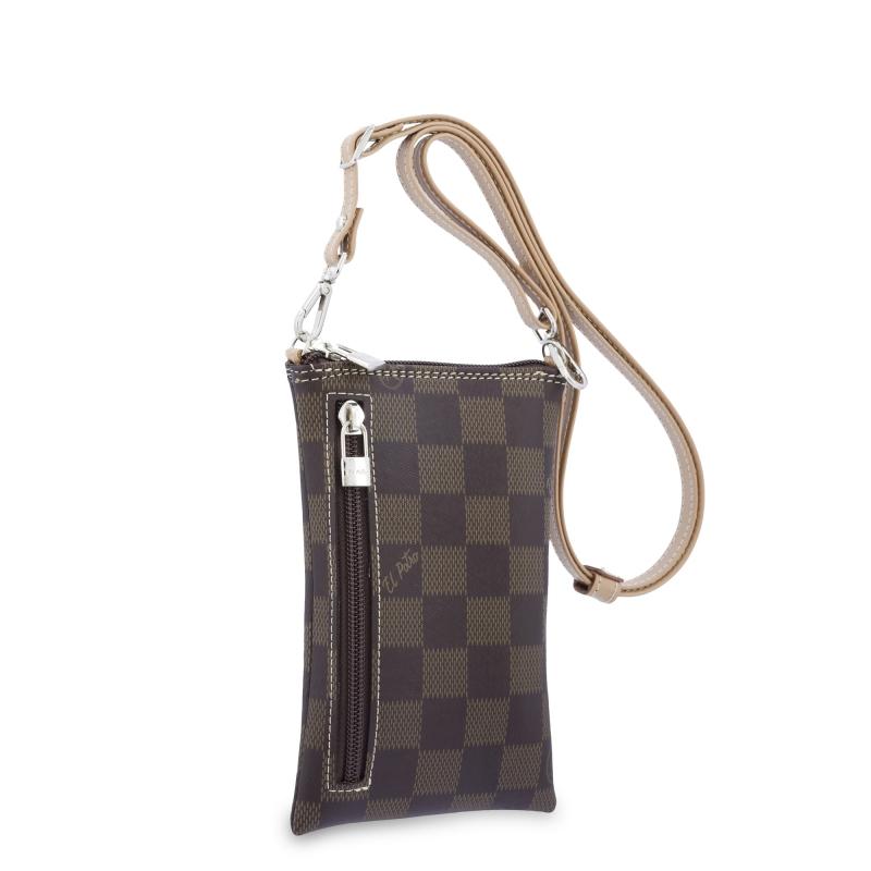 El potro Bolso bandolera funda móvil chess marrón -El Potro Descuentos del mes