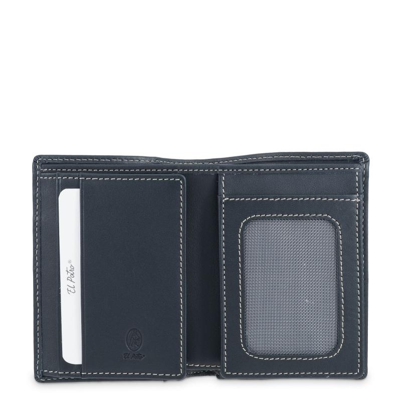 El potro Cartera tarjetero de hombre en piel vacuno azul Urban-E L P O T R O En oferta